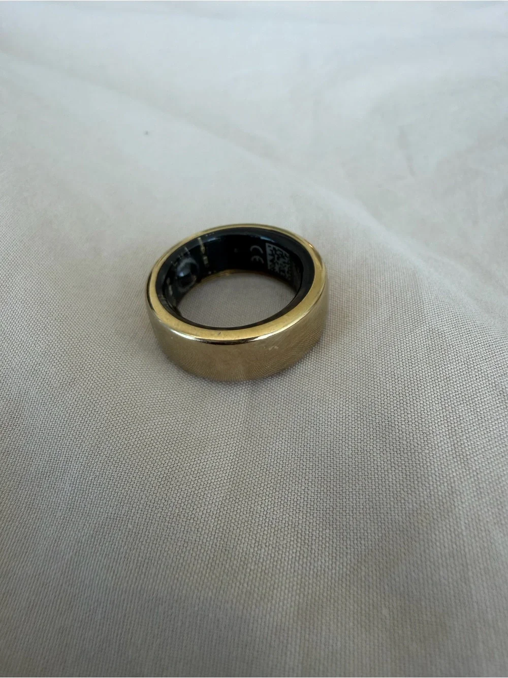 Oura Gold Tone Smart Ring with Black Inner Finish